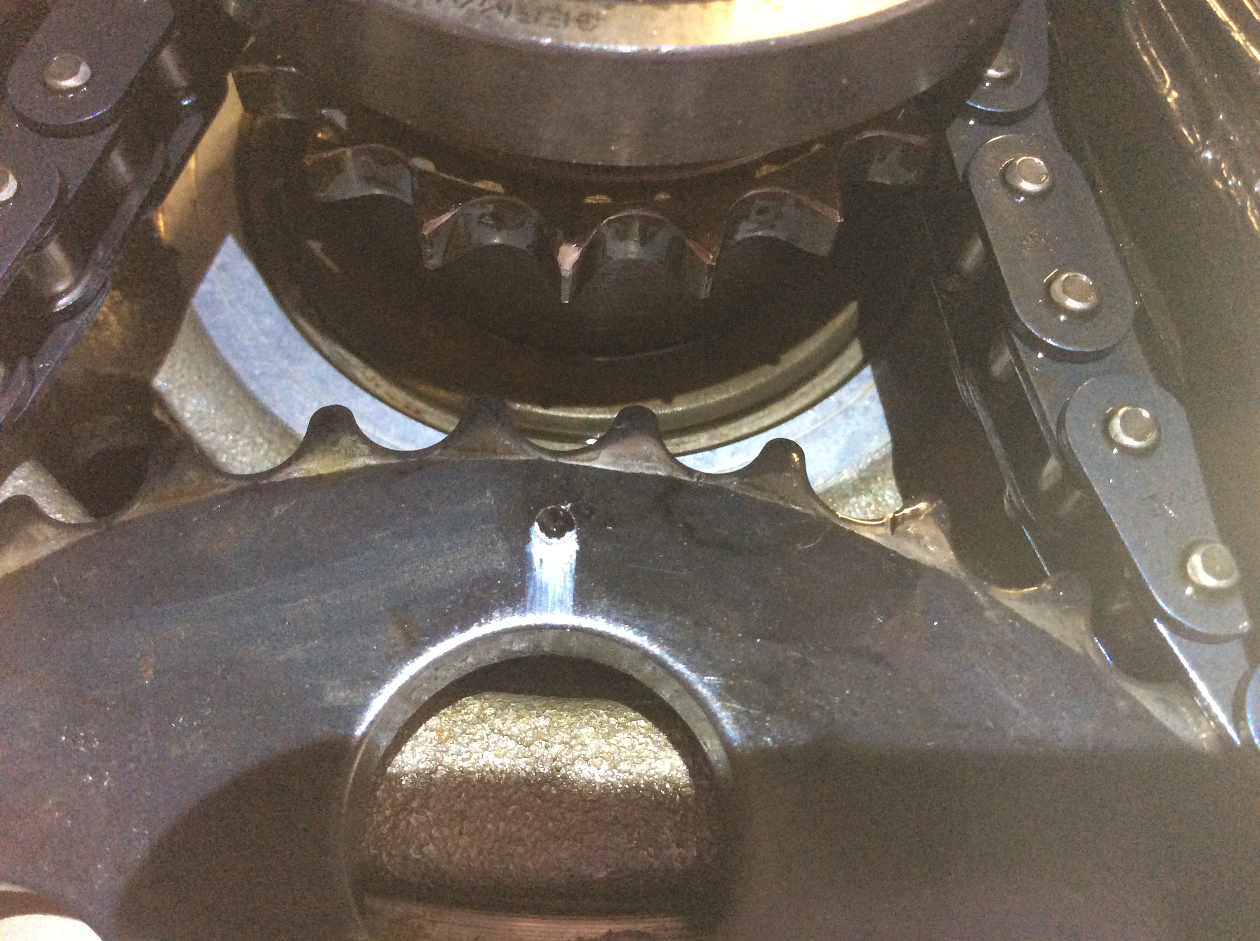 Timing marks on sprockets .